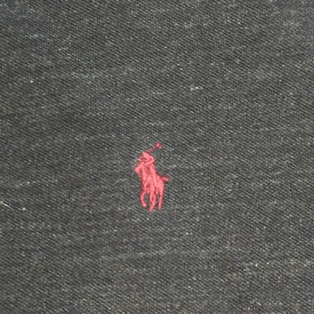 Ralph Lauren Polo Shirt Mens Large Charcoal Custom Fit Red Pony 100% Cotton